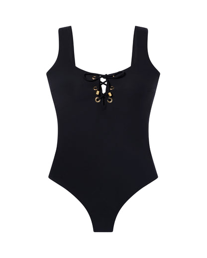 DreamSculpt® Lace-Up Square Neck Tank